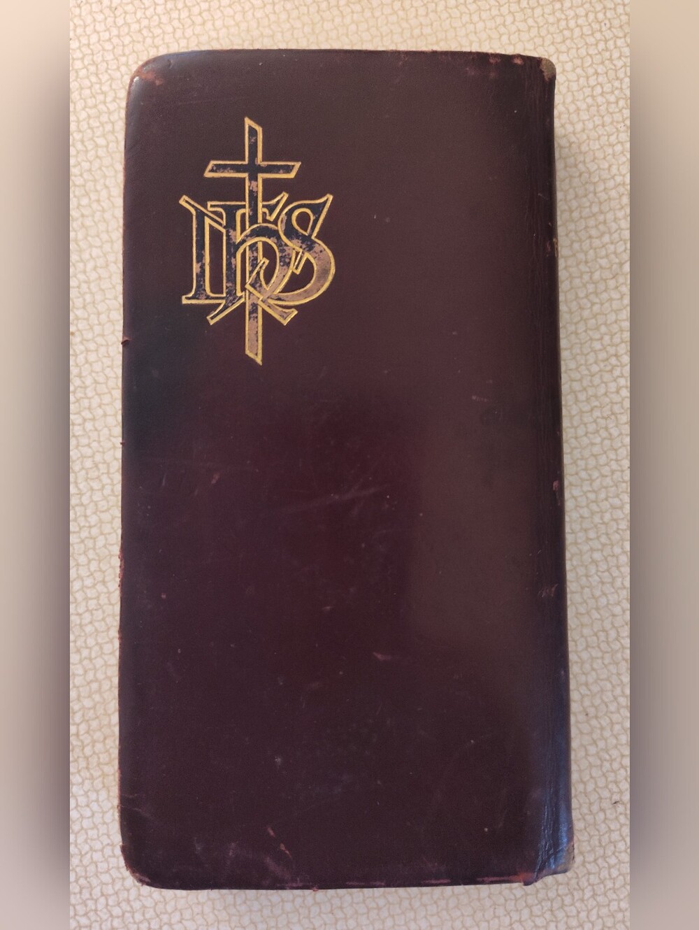 Leather 1892 Antique Protestant Episcopal Hymnal Book Pocket Size Religious